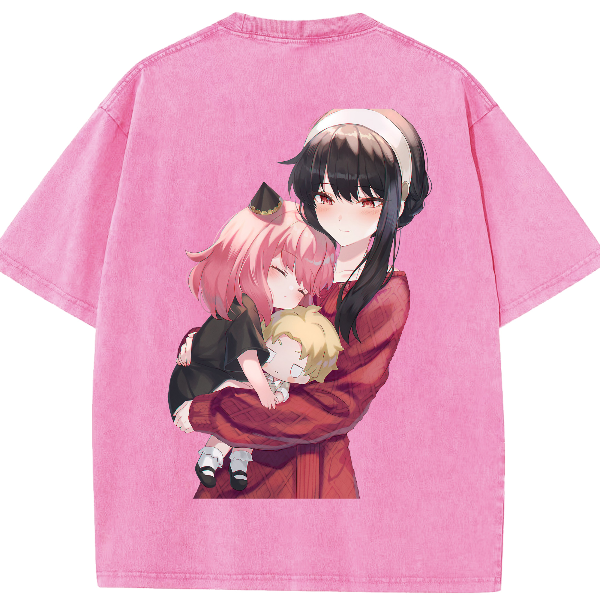 （画像用） SPY×FAMILY间谍家家酒 綿100% ヴィンテージ風 半袖Tシャツ（背面プリント）